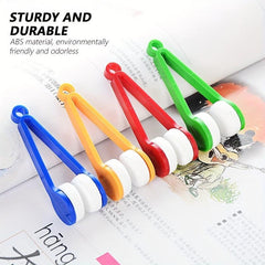 1pc Eyeglass Microfiber Cleaner Brush Portable Mirror Cloth Glasses Wipe