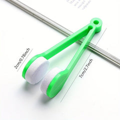 1pc Eyeglass Microfiber Cleaner Brush Portable Mirror Cloth Glasses Wipe