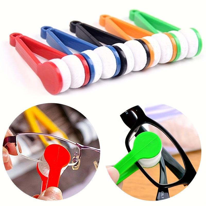 1pc Eyeglass Microfiber Cleaner Brush Portable Mirror Cloth Glasses Wipe