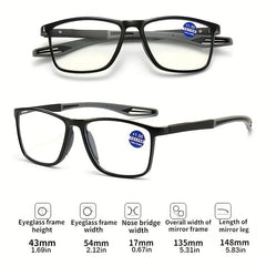 Ultralight Light Blocking Reading Glasses TR90 High definition Men and Women