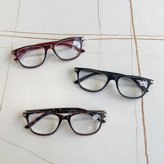 Stylish Unisex Reading Glasses Spring Hinges Full Frame Plastic Glasses
