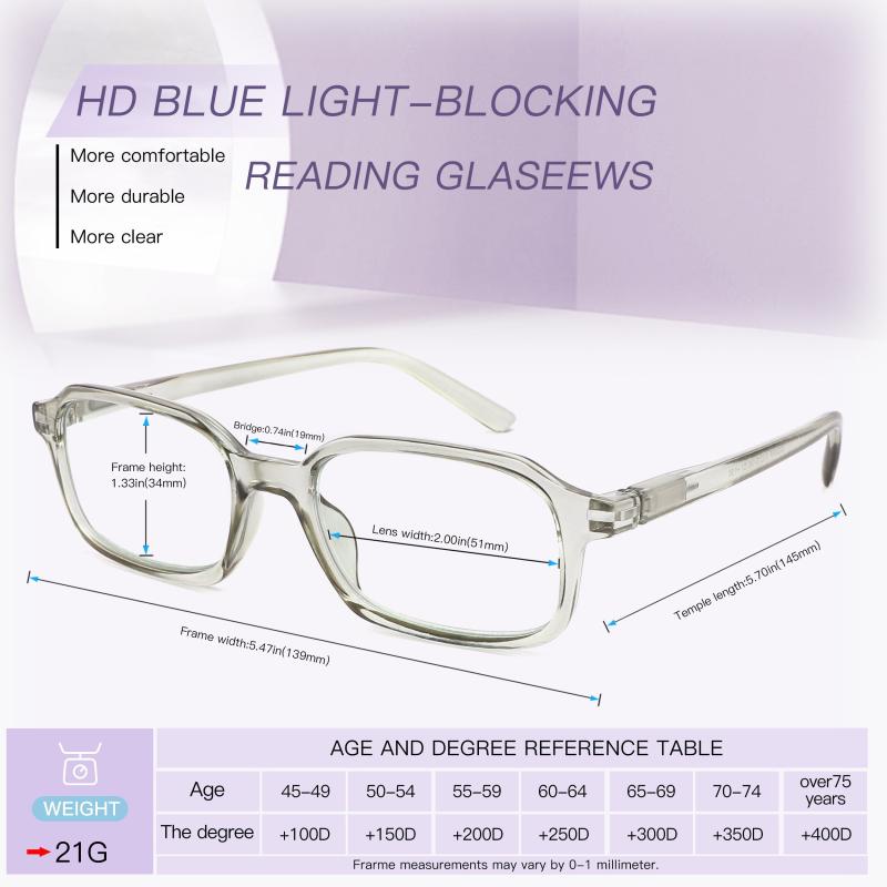 Clear Jelly Light Blocking Reading Glasses For Men And Women