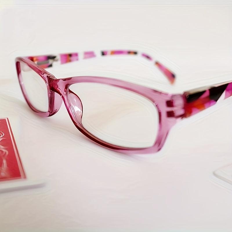 Stylish Pattern Print Light Blocking Reading Glasses For Women UV Protection