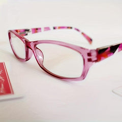 Stylish Pattern Print Light Blocking Reading Glasses For Women UV Protection