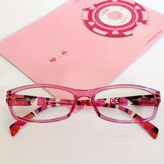 Stylish Pattern Print Light Blocking Reading Glasses For Women UV Protection
