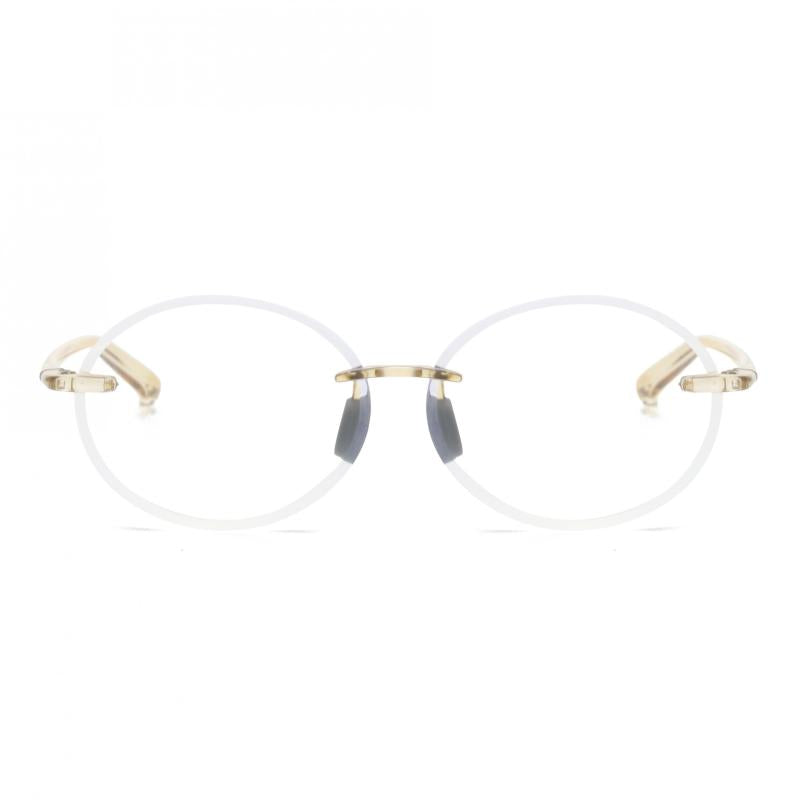 Round Rimless Frame PC Temples Presbyopia Reading Glasses