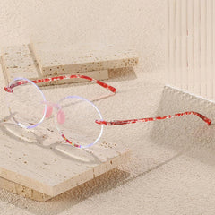 Round Rimless Frame PC Temples Presbyopia Reading Glasses