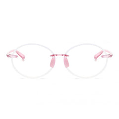 Round Rimless Frame PC Temples Presbyopia Reading Glasses