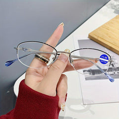 Metal Frame Light Blocking Presbyopia Reading Glasses