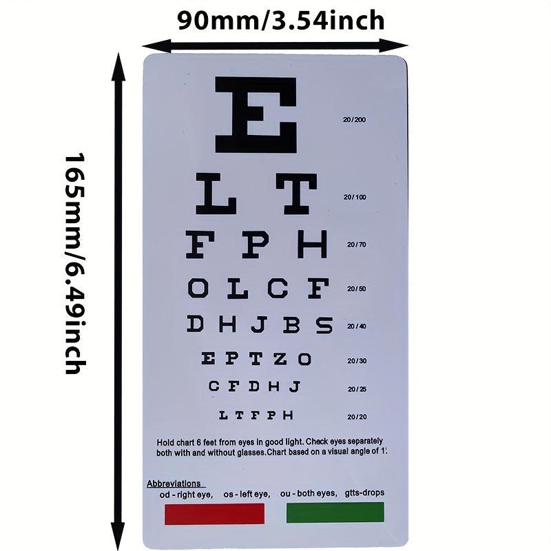 Optician Eye Chart for Eye Exams & Near Vision Testing