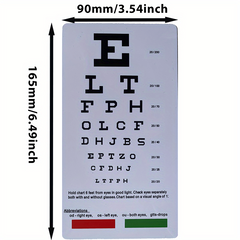 Optician Eye Chart for Eye Exams & Near Vision Testing