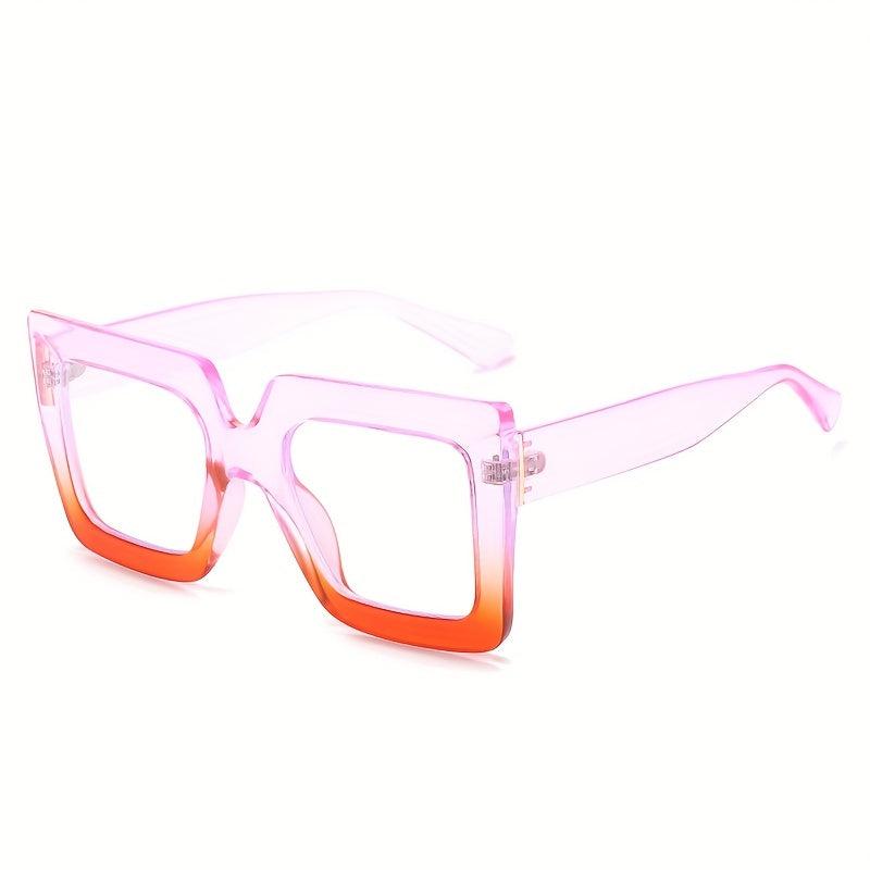 XL Square Light Women's Glasses Large Frame Transparent Computer Eyewear