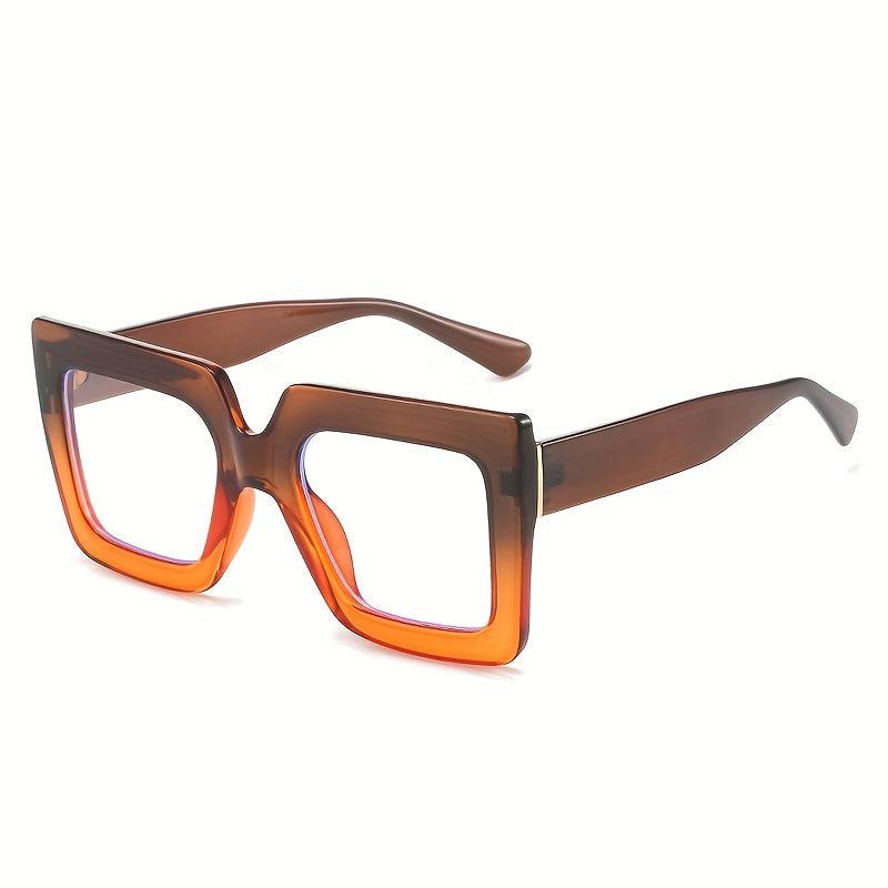 XL Square Light Women's Glasses Large Frame Transparent Computer Eyewear