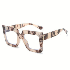 XL Square Light Women's Glasses Large Frame Transparent Computer Eyewear