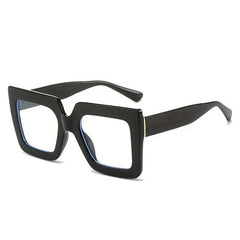 XL Square Light Women's Glasses Large Frame Transparent Computer Eyewear