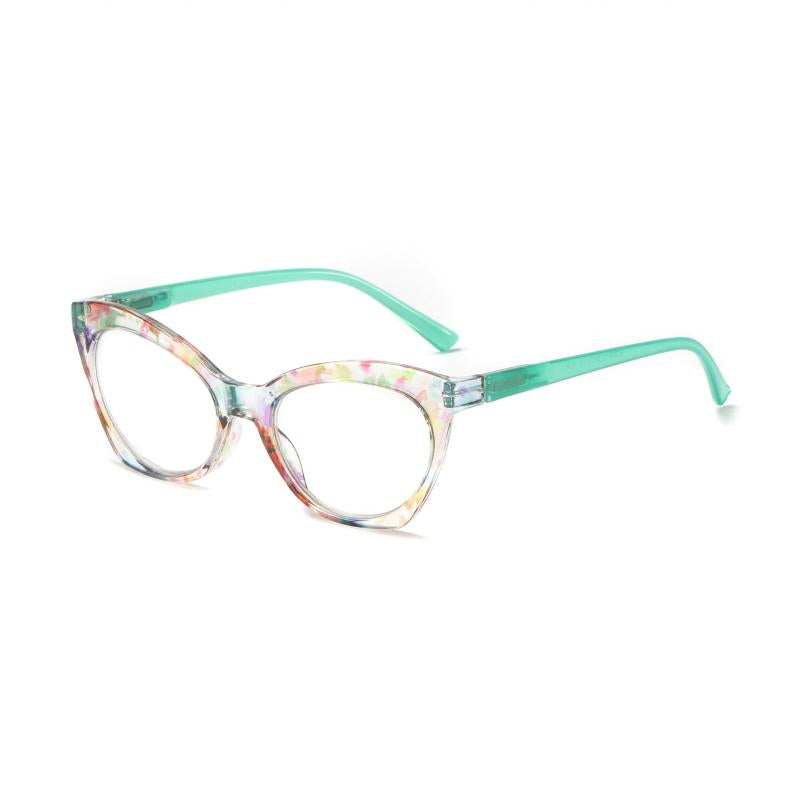 Cat Eye Reading Glasses for Women with Light Blocking Lens