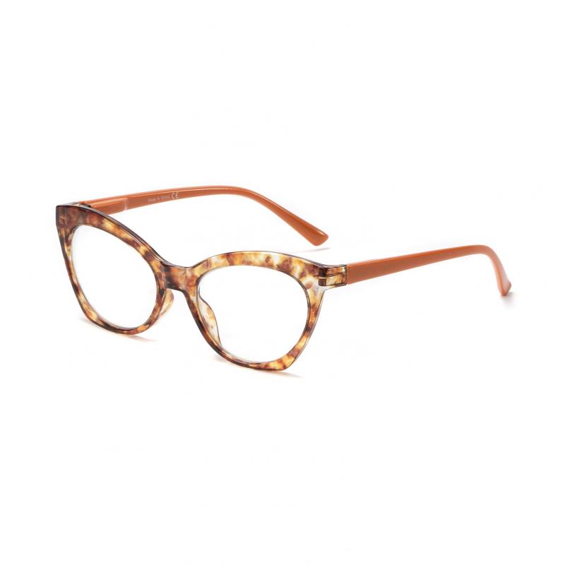 Cat Eye Reading Glasses for Women with Light Blocking Lens