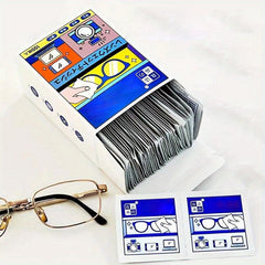 100pcs Glasses Wiping Wipes Disposable Eyewear Cloth Cleaning