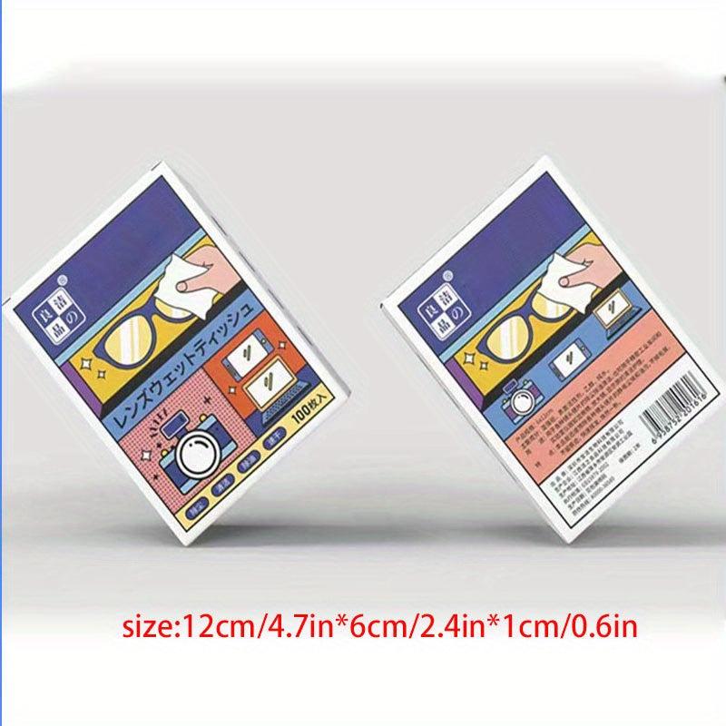 100pcs Glasses Wiping Wipes Disposable Eyewear Cloth Cleaning