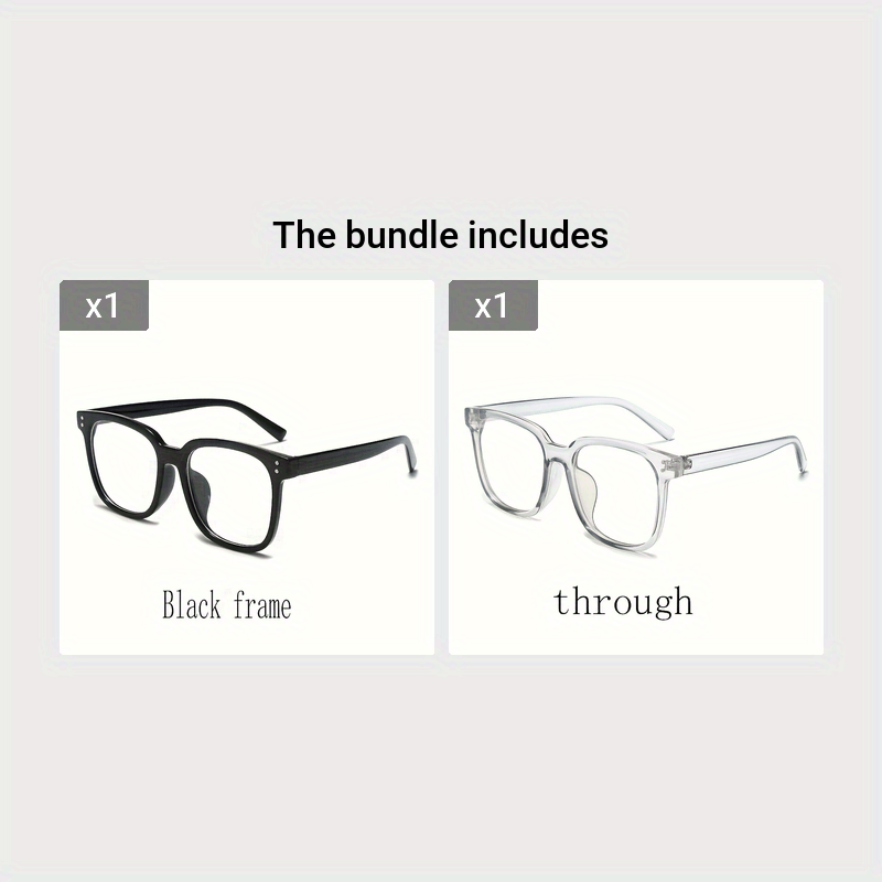 Men's Rimmed Glasses Ultra-light Box Myopia Large Face Flat Frame Tide-proof