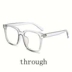 Men's Rimmed Glasses Ultra-light Box Myopia Large Face Flat Frame Tide-proof