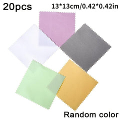 20pcs Thickened Knitted Fabric Cleaning Cloth for Glasses & Screens
