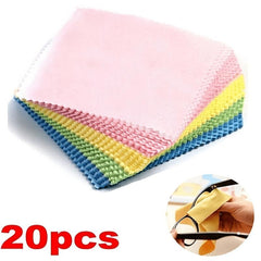 20pcs Thickened Knitted Fabric Cleaning Cloth for Glasses & Screens