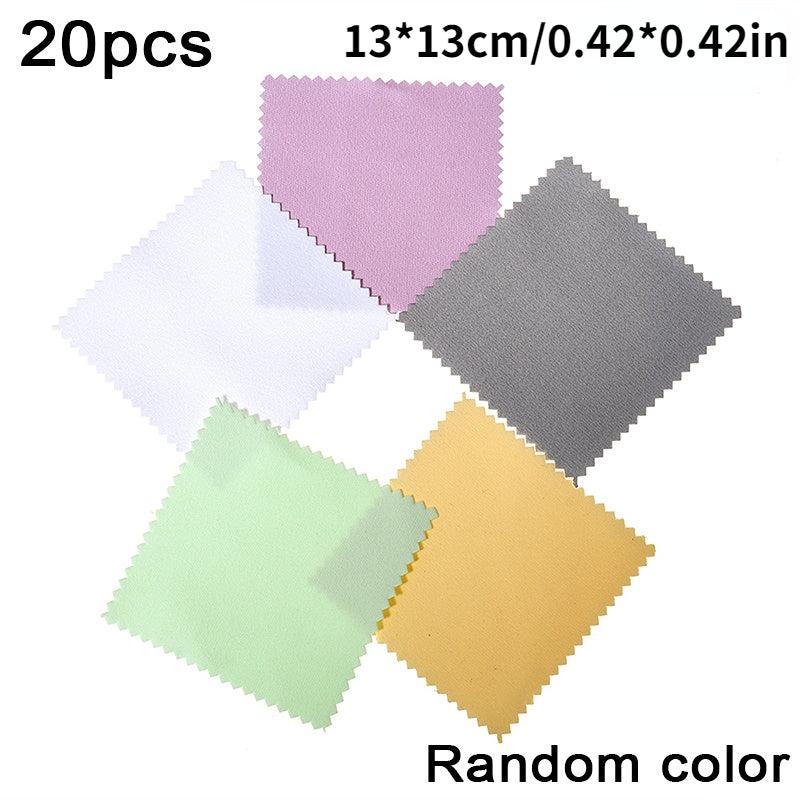 20pcs Thickened Knitted Fabric Cleaning Cloth for Glasses & Screens