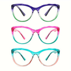 3Pack Cat Eye Reading Glasses Spring Hinges Women