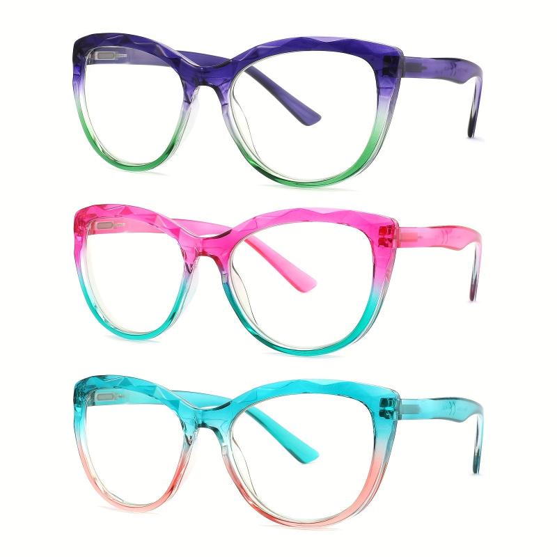 3Pack Cat Eye Reading Glasses Spring Hinges Women