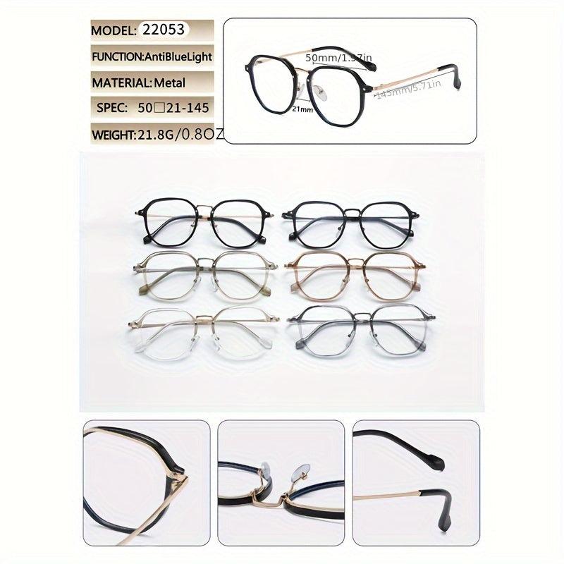 Round Frame Metal Anti Glasses Funky Glasses for Daily Use