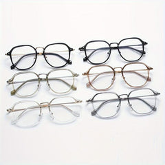 Round Frame Metal Anti Glasses Funky Glasses for Daily Use