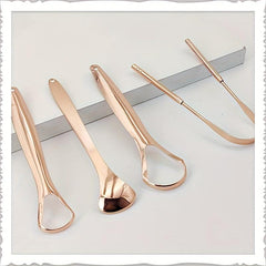4pcs Tongue Scraper Stainless Steel Cleaners Mental Tools Adults