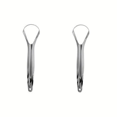 2pcs Tongue Scraper Reduce Bad Breath Stainless Steel Tongue Cleaners