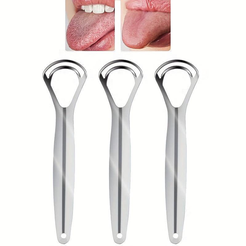 Stainless Steel Double Layer Tongue Scraper for Oral Care