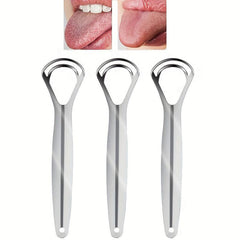 Stainless Steel Double Layer Tongue Scraper for Oral Care