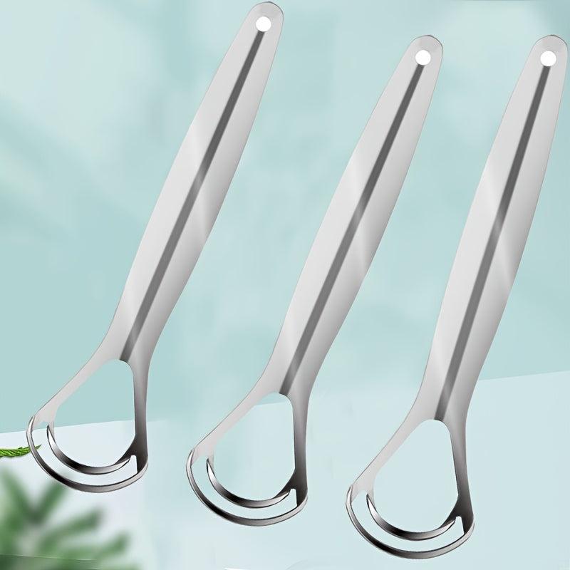 Stainless Steel Double Layer Tongue Scraper for Oral Care