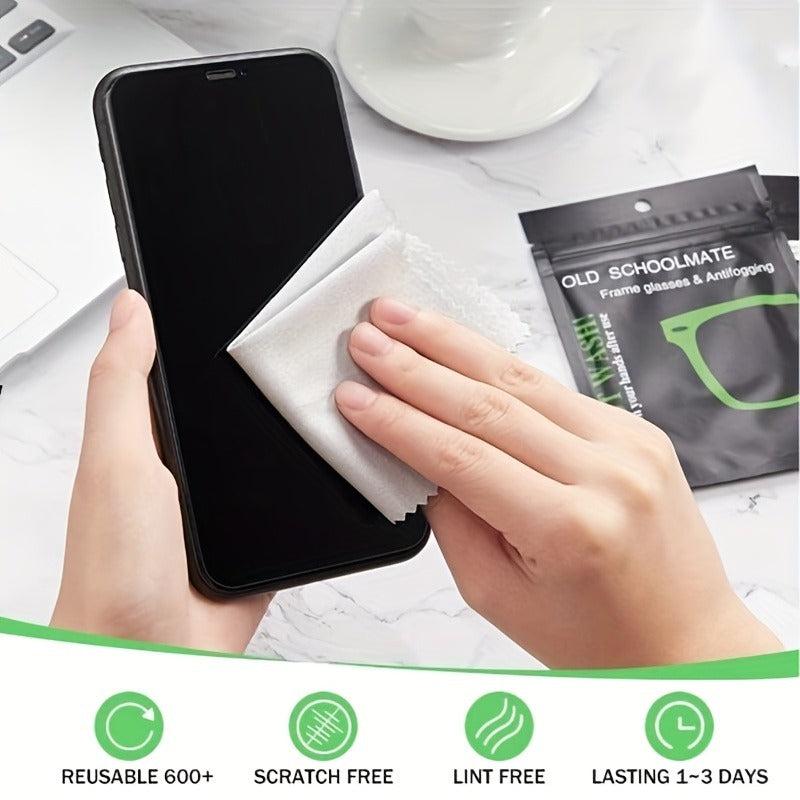 10pcs Microfiber Anti Fog Wipes for Glasses Reusable Blur Textured Cloth