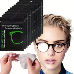 10pcs Microfiber Anti Fog Wipes for Glasses Reusable Blur Textured Cloth