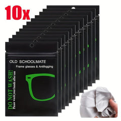 10pcs Microfiber Anti Fog Wipes for Glasses Reusable Blur Textured Cloth