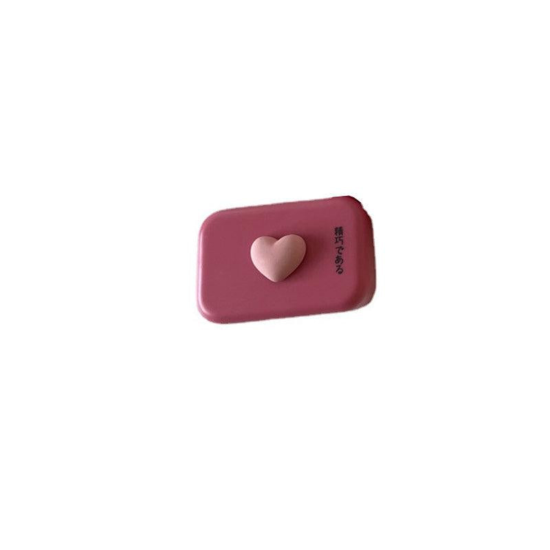 Smooth Candy Pink Tweezers Lenses Case Portable Container Travel Case