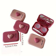 Smooth Candy Pink Tweezers Lenses Case Portable Container Travel Case