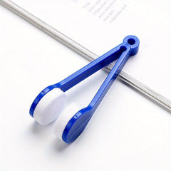 Glasses Cleaning Brush Clip Portable Mirror Cloth