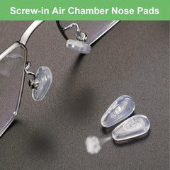 10 Pairs Air Cushion Silicone Nose Pads Repair Tool Set w/ Screws & Screwdriver