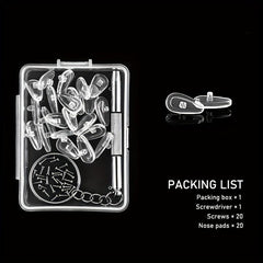 10 Pairs Air Cushion Silicone Nose Pads Repair Tool Set w/ Screws & Screwdriver