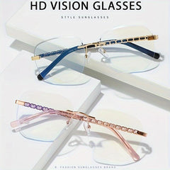 Personality Braided Rope Leg Frameless Glasses