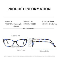 Pearl Butterfly Lens Light Blocking Reading Glasses