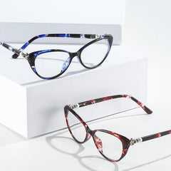 Pearl Butterfly Lens Light Blocking Reading Glasses