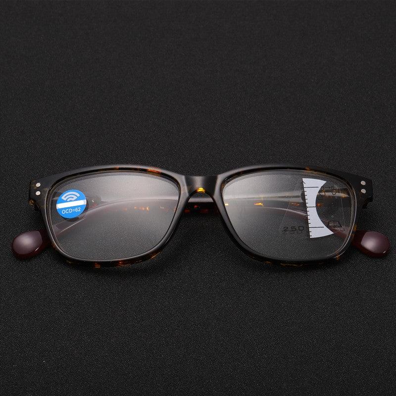 Progressive Multifocus Rectangular Reading Glasses Unisex