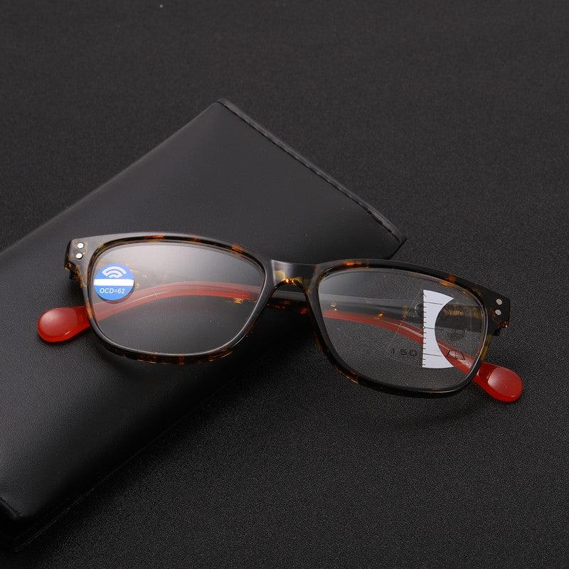 Progressive Multifocus Rectangular Reading Glasses Unisex
